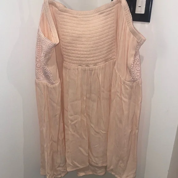 NWOT TORRID Light Pink Gauze n Crochet Button Babydoll Cami - Picture 7 of 11